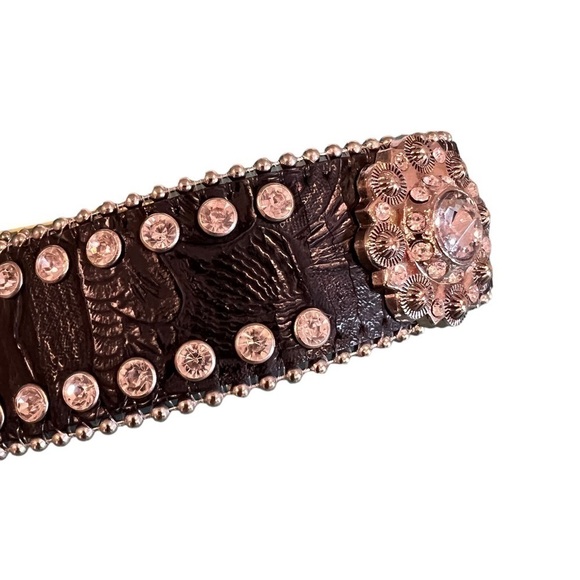 BLAZIN ROXX BELT W/REMOVABLE BELT BUCKLE WESTERN BELT BLING SEQUIN - Picture 6 of 6